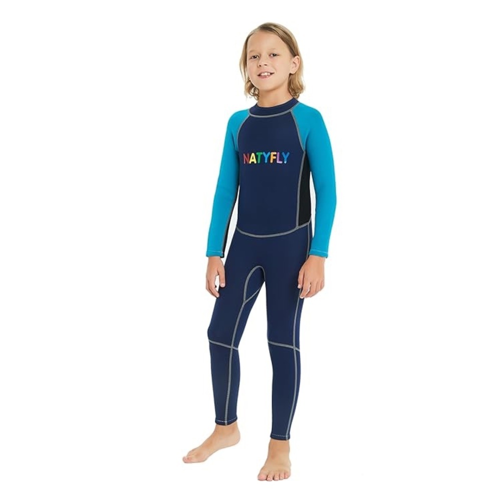 Kids Swim Rashguard - Blue and Black